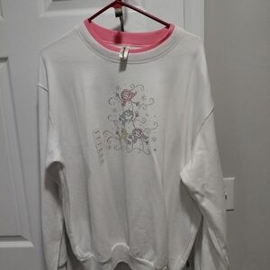 Embellished Women's Sweatshirt Snowmen Christmas Grandma XL New